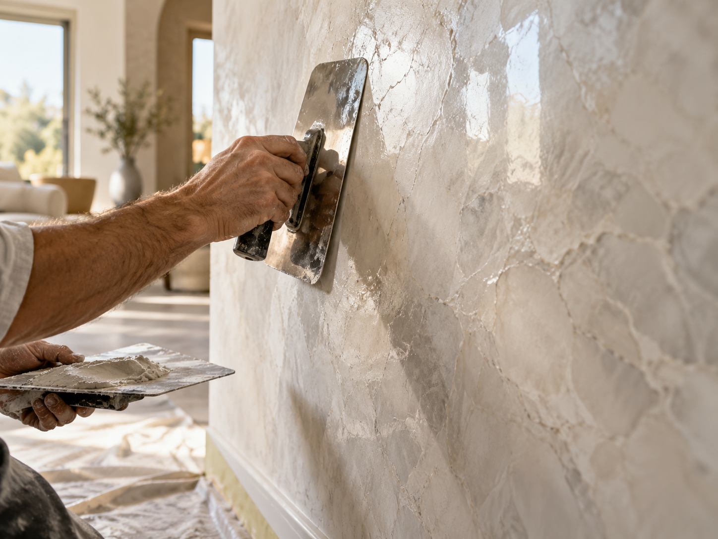 Stucco Veneziano mit Spachteltechnik